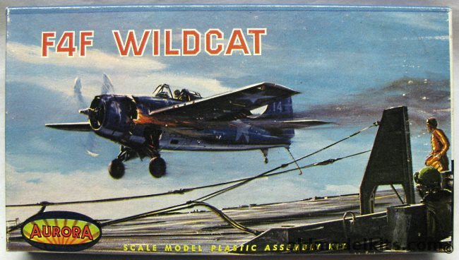 Aurora 1/65 Grumman F4F Wildcat, 497-70 plastic model kit
